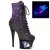 Pleaser Stiefelette MOON-1020MER Schwarz Bunt Multi Glitter