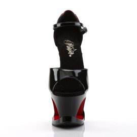 Pleaser MOON-760FH Black-Red Patent/Black