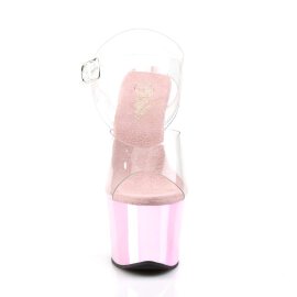 Pleaser Sandalette SKY-308 Transparent Pink Chrom