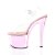 Pleaser Sandalette SKY-308 Transparent Pink Chrom