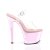 Pleaser Sandalette SKY-308 Transparent Pink Chrom