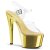 Pleaser Sandalette SKY-308 Transparent Gold Chrom