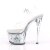 Pleaser Sandalette SKY-308GF Transparent Silber Multi Glitter