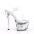 Pleaser Sandalette SKY-308GF Transparent Silber Multi Glitter