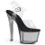 Pleaser Sandalette SKY-308T Transparent Silber Smoke