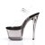 Pleaser Sandalette SKY-308T Transparent Silber Smoke