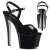 Pleaser Sandalette SKY-309CRS Schwarz Silber Strass