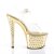 Pleaser Sandalette STARDUST-708 Transparent Gold Chrom