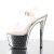 Pleaser Sandalette STARDUST-708 Transparent Silber Chrom