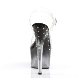 Pleaser Sandalette STARDUST-708T Transparent Schwarz