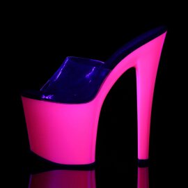 Pleaser TABOO-701UV Clear/Neon Pink