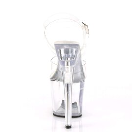 Pleaser Sandalette TIPJAR-708RAD Transparent Silber
