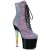 Pleaser Stiefelette UNICORN-1020G Lila-Blau Multi Glitter