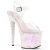 Pleaser Sandalette UNICORN-708LG Transparent Silber Multi Glitter