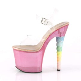 Pleaser UNICORN-708T Clear/Bubble Gum Pink Tinted