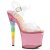 Pleaser Sandalette UNICORN-708T Transparent Pink-Bunt