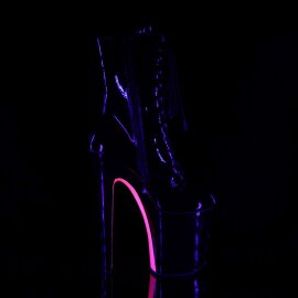 Pleaser Stiefelette XTREME-1020TT Schwarz Neon-Pink