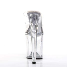 Pleaser Pantolette XTREME-802 Transparent Silber