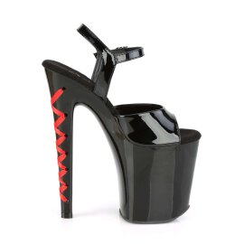 Pleaser XTREME-809CLH Black Patent/Black-Red