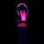 Pleaser Sandalette XTREME-809TT Schwarz Neon-Pink
