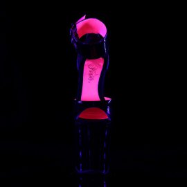 Pleaser Sandalette XTREME-875TT Schwarz Neon-Pink