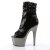 Pleaser Stiefelette ADORE-1008SQ Schwarz Chrom EU-41 / US-11