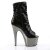 Pleaser Stiefelette ADORE-1008SQ Schwarz Chrom EU-35 / US-5