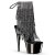 Pleaser Stiefelette ADORE-1017RSF Transparent Silber-Schwarz Chrom EU-35 / US-5