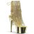 Pleaser Stiefelette ADORE-1017RSF Gold Chrom Transparent EU-40 / US-10