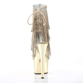 Pleaser Stiefelette ADORE-1017RSF Gold Chrom Transparent EU-38 / US-8