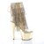 Pleaser Stiefelette ADORE-1017RSF Gold Chrom Transparent EU-38 / US-8