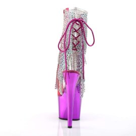 Pleaser Stiefelette ADORE-1017RSF Fuchsia Chrom Bunt EU-35 / US-5