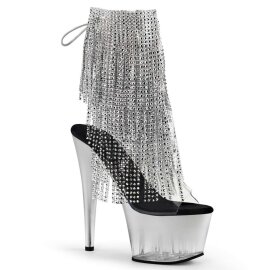 Pleaser Stiefelette ADORE-1017RSFT Silber EU-41 / US-11