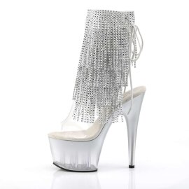 Pleaser Stiefelette ADORE-1017RSFT Silber EU-41 / US-11