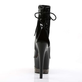 Pleaser Stiefelette ADORE-1018-3 Schwarz Strass EU-40 / US-10