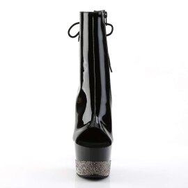 Pleaser Stiefelette ADORE-1018-3 Schwarz Strass EU-39 / US-9