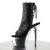 Pleaser Stiefelette ADORE-1018 Schwarz Silber Chrom EU-35 / US-5