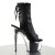 Pleaser Stiefelette ADORE-1018 Schwarz Silber Chrom EU-35 / US-5