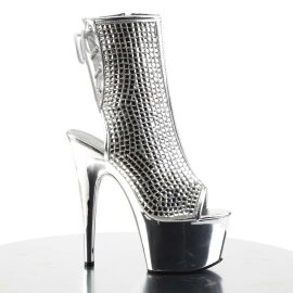 Pleaser Stiefelette ADORE-1018DCS Silber Chrom EU-40 / US-10