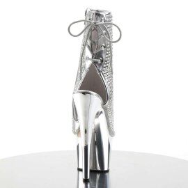 Pleaser Stiefelette ADORE-1018DCS Silber Chrom EU-37 / US-7