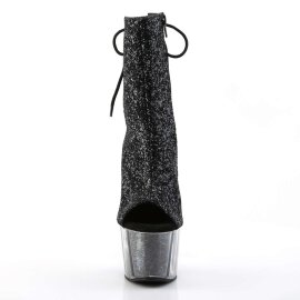Pleaser Stiefelette ADORE-1018G Schwarz Glitter EU-35 / US-5