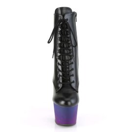 Pleaser Stiefelette ADORE-1020BP Schwarz Blau-Lila EU-35 / US-5