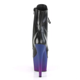 Pleaser Stiefelette ADORE-1020BP Schwarz Blau-Lila EU-35 / US-5