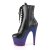 Pleaser Stiefelette ADORE-1020BP Schwarz Blau-Lila EU-35 / US-5