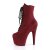 Pleaser Stiefelette ADORE-1020FS Burgundrot EU-38 / US-8