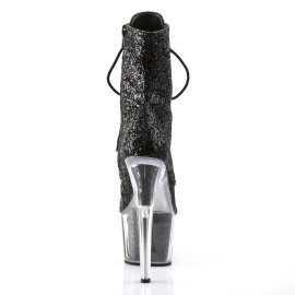 Pleaser Stiefelette ADORE-1020G Schwarz Glitter EU-35 / US-5