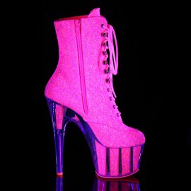Pleaser Stiefelette ADORE-1020G Neon-Pink Glitter EU-40 / US-10