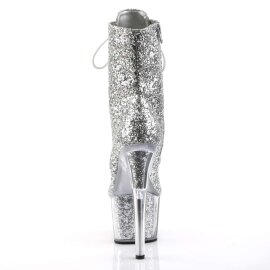Pleaser Stiefelette ADORE-1020G Silber Glitter EU-35 / US-5