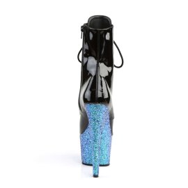 Pleaser Stiefelette ADORE-1020LG Schwarz Blau Glitter EU-35 / US-5
