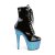 Pleaser Stiefelette ADORE-1020LG Schwarz Blau Glitter EU-35 / US-5
